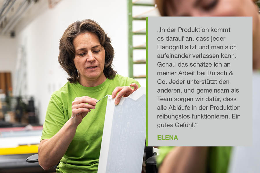 Produktionshelferin bei der Arbeit